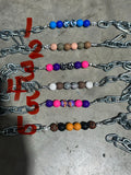 Silicone beaded chin straps