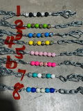 Silicone beaded chin straps