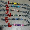 Silicone beaded chin straps