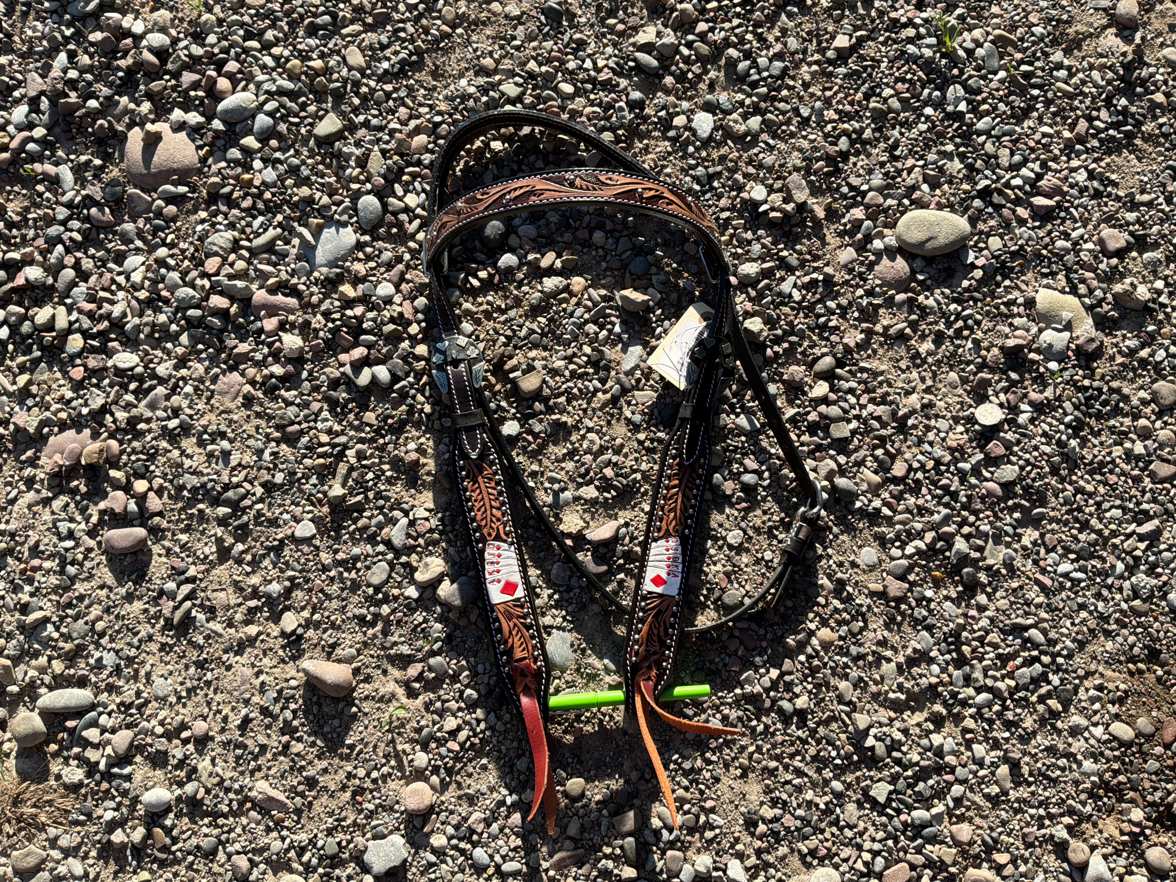 Gambler headstall with brow band