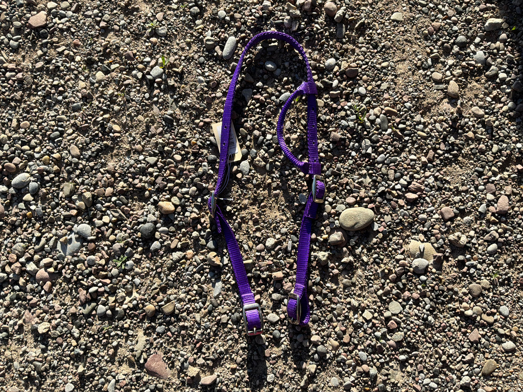 Solid color nylon one ear headstall