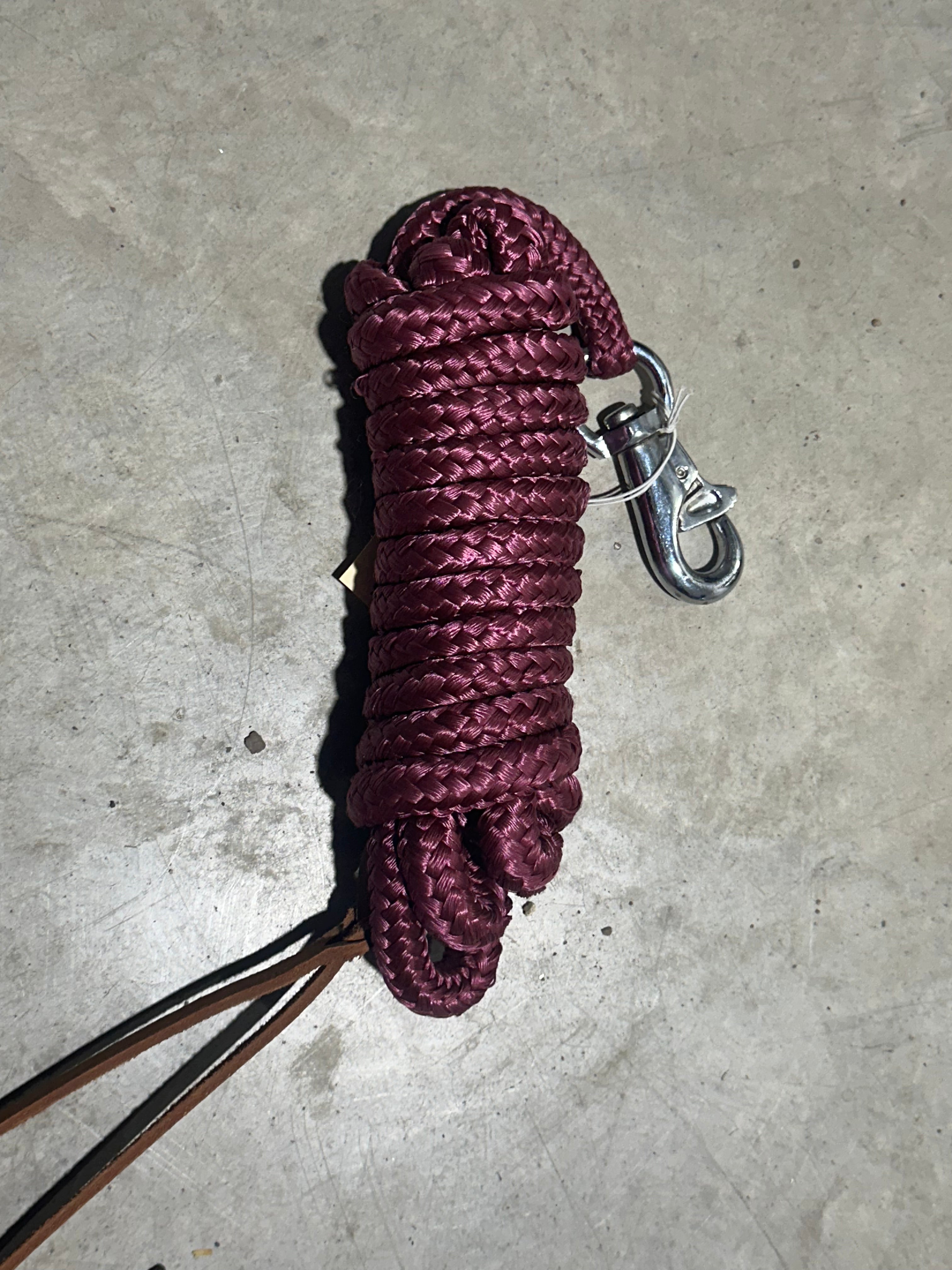 8’ leather end nylon pro braid training lead