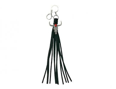 Key chain with leather fringe