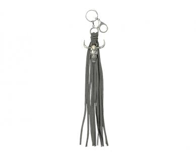 Key chain with leather fringe