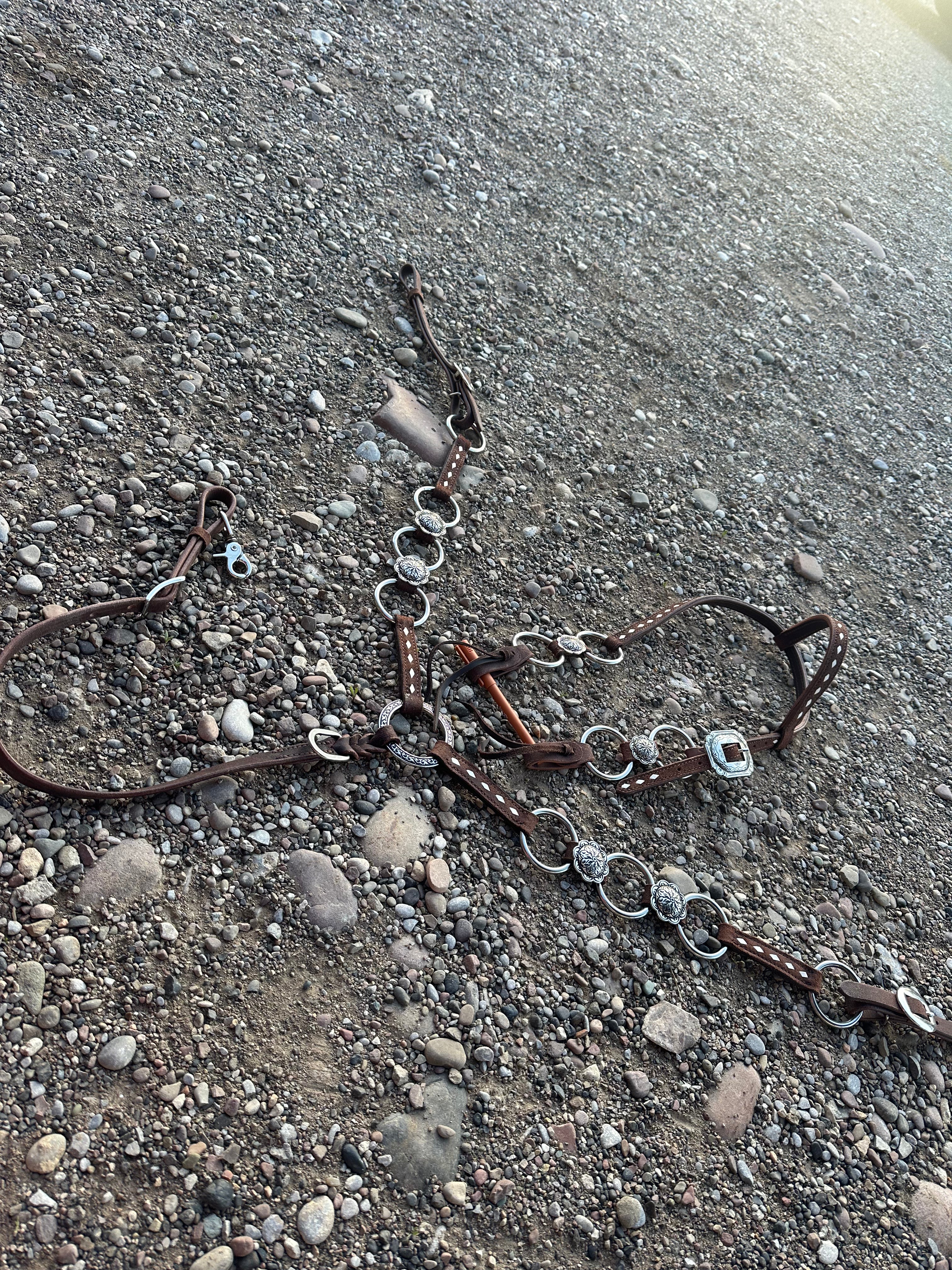 Custom ring breast collar headstall set
