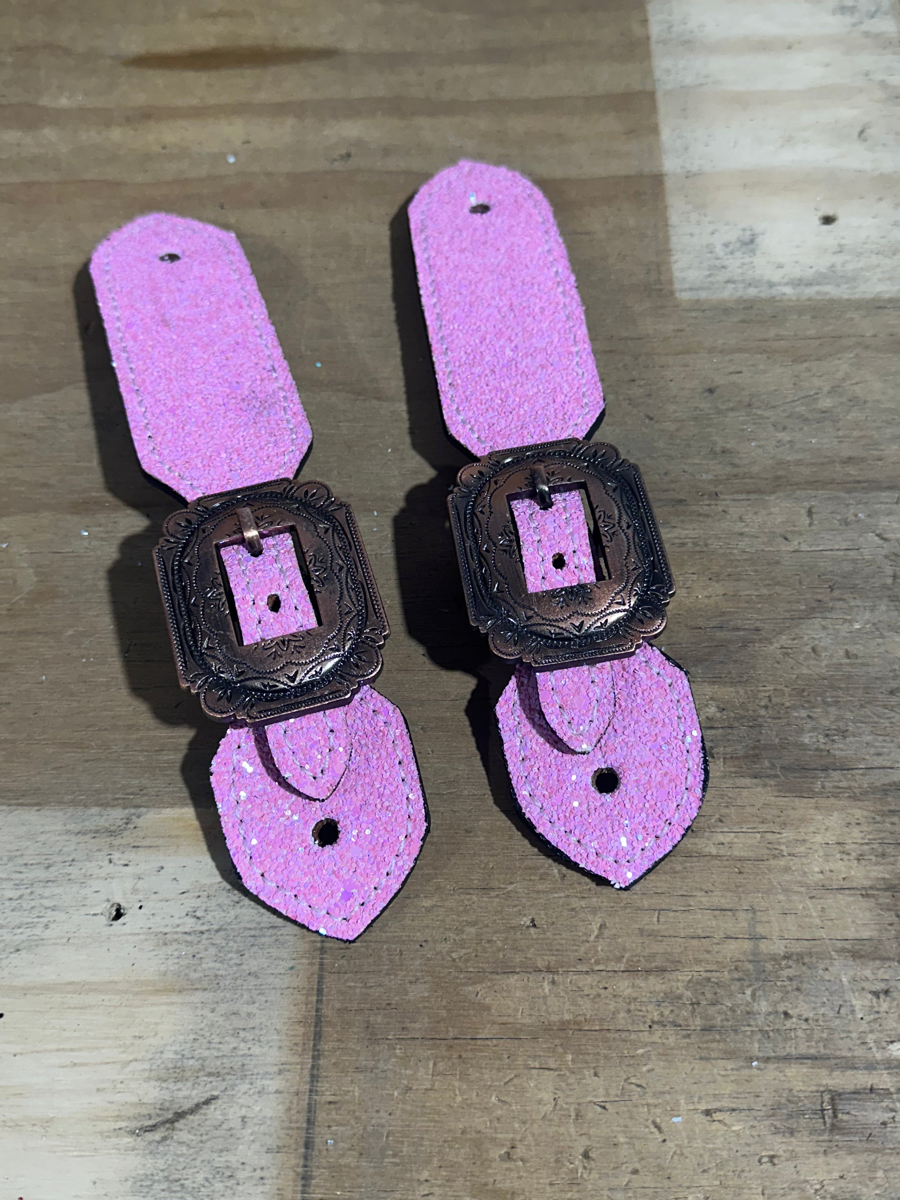 Sparkle buckle spur straps