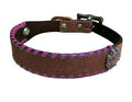 Large leather designer dog collars