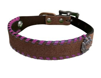 Large leather designer dog collars