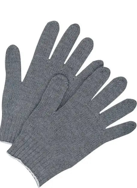 Grey cotton glove large