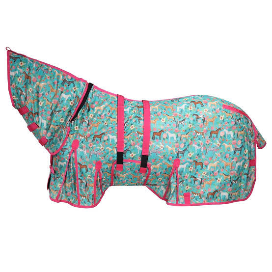 Fly sheet with attached neck & belly band