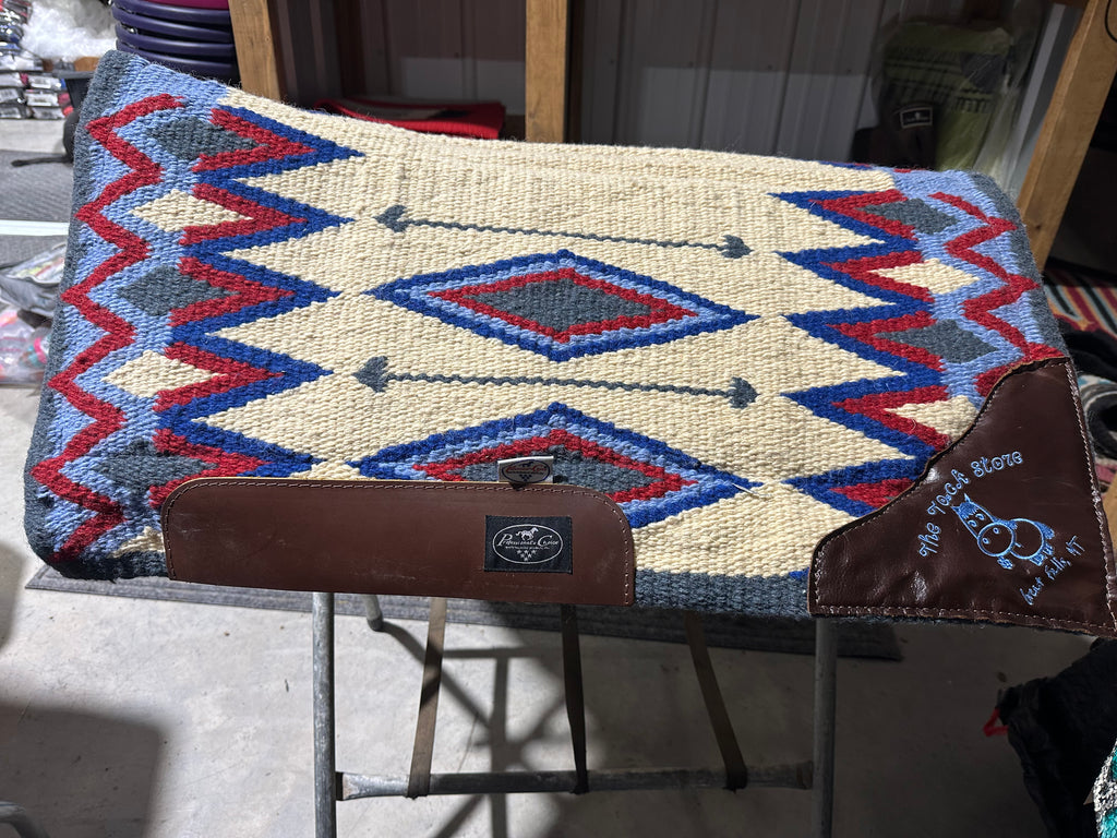 Professionals Choice jalapeño saddle pad with The Tack Store & JB Portable Corrals logos embroidered