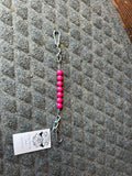 Pretty polos by Jessie crackled pink silicone beaded curb strap ￼