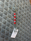 Pretty polos by Jessie red cow print silicone beaded curb strap ￼