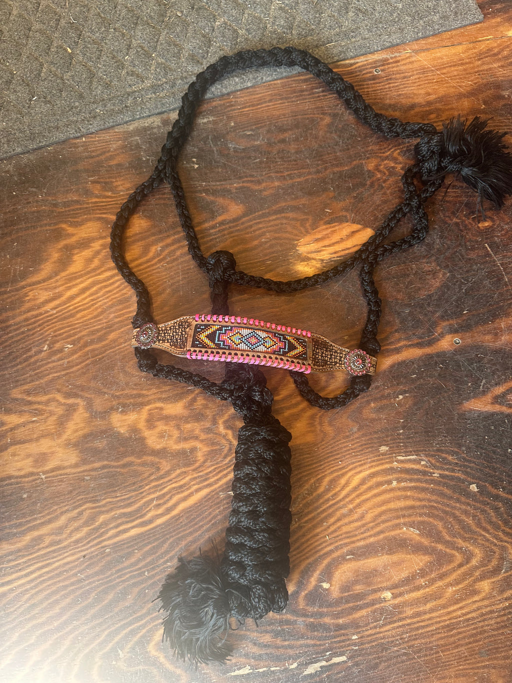 Designer nose band mule tape halter
