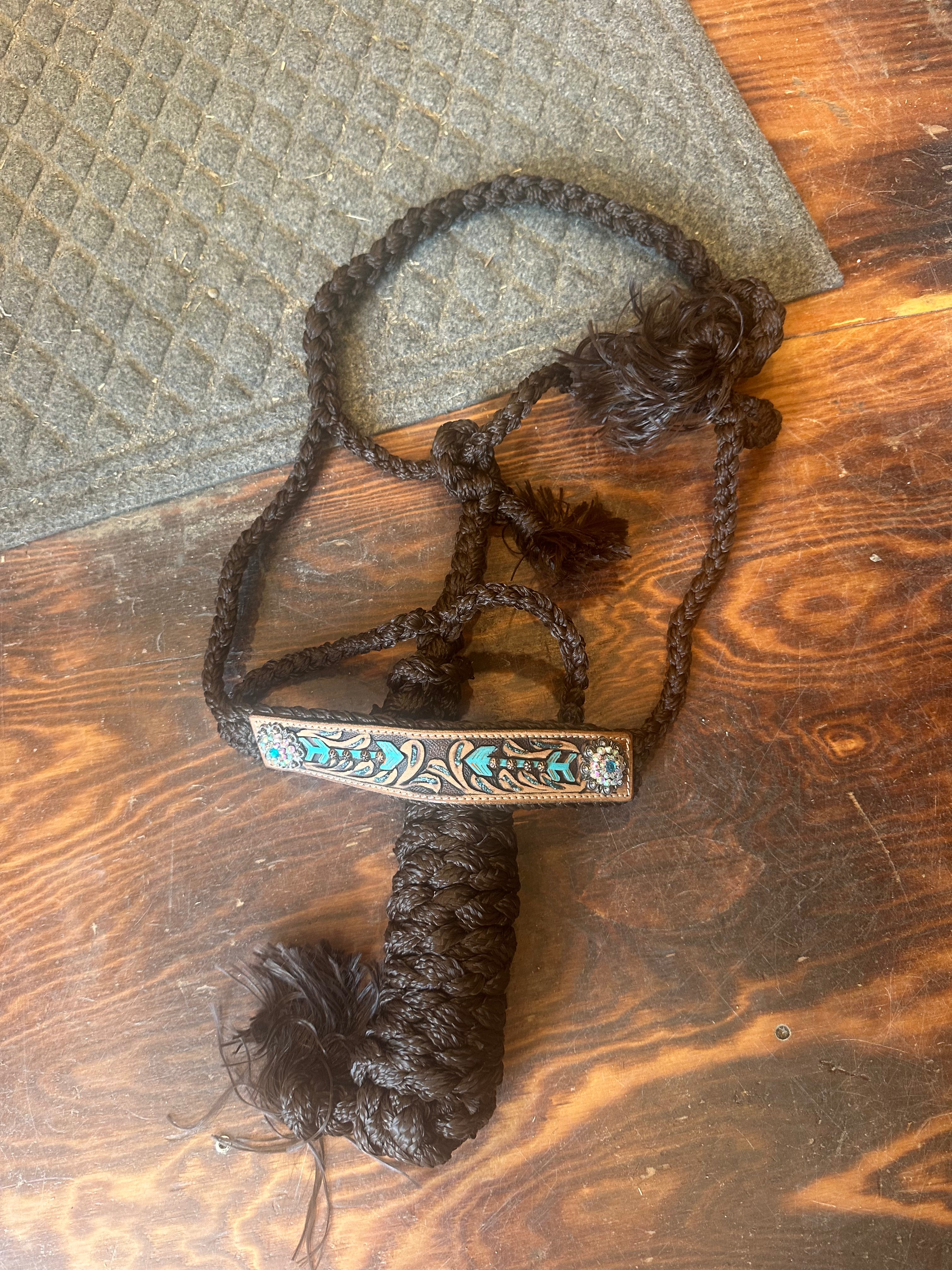 Designer nose band mule tape halter