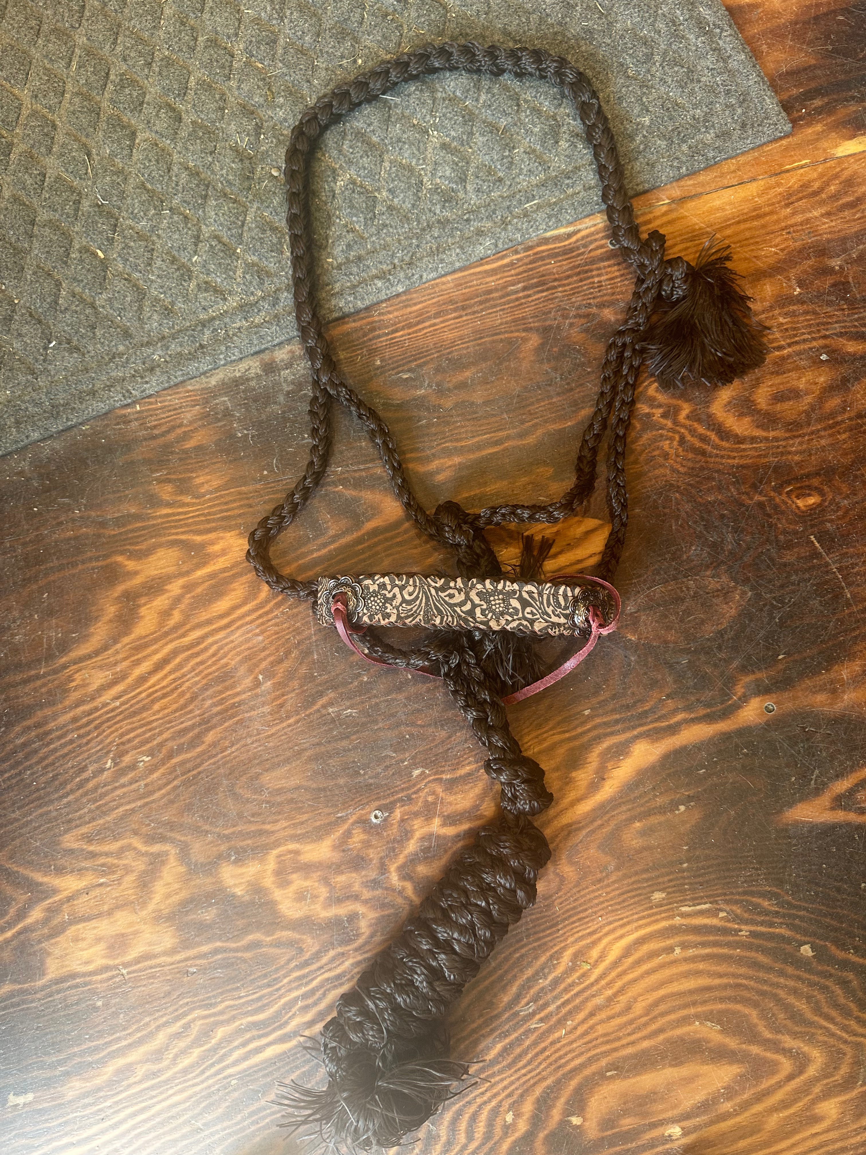 Designer nose band mule tape halter