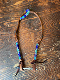 Beaded one ear leather Headstall