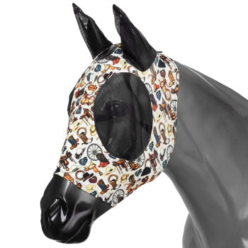 Lycra design fly mask with ears