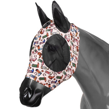 Lycra design fly mask with ears