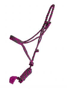 Mule tape halter with lead rope