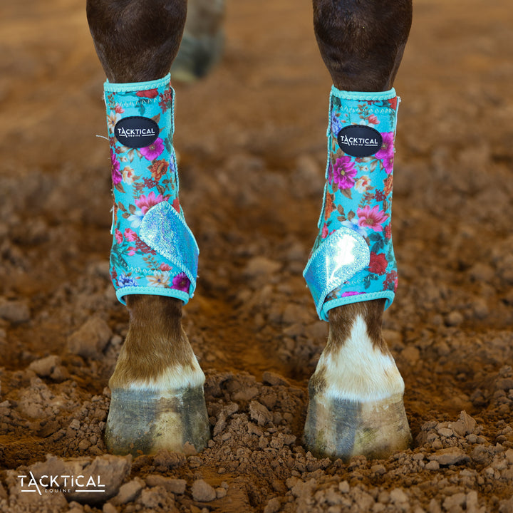 Bloom with sparkle Velcro Tacktical splint boots