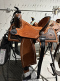 “The Waylon” 14” Silva hybrid light weight barrel saddle (Brazilian made)