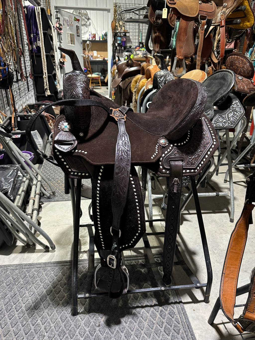 “The Houston” 15” Silva hybrid light weight barrel saddle (Brazilian made)