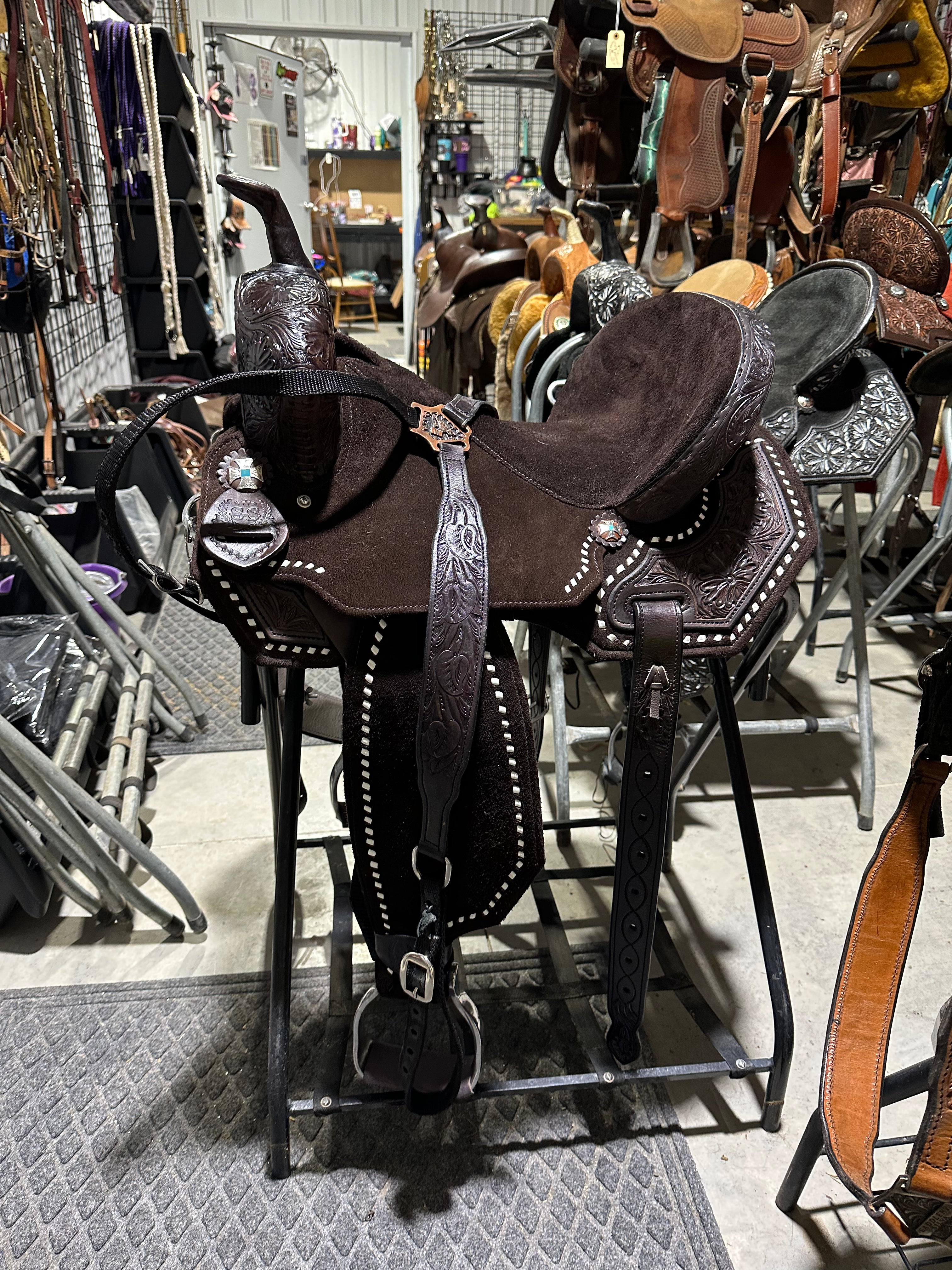 “The Houston” 15” Silva hybrid light weight barrel saddle (Brazilian made)