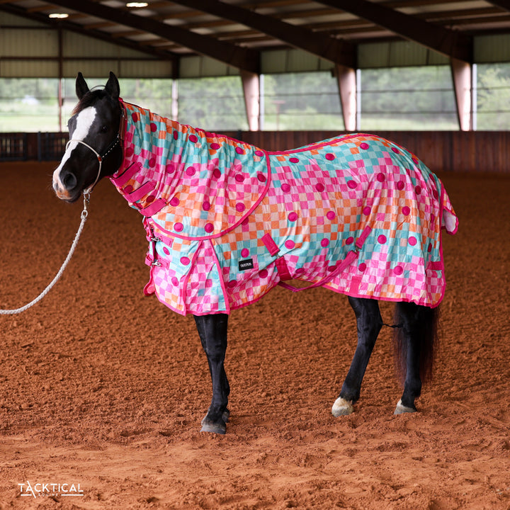 Tacktical diego magnetic therapy fly sheet with detachable neck