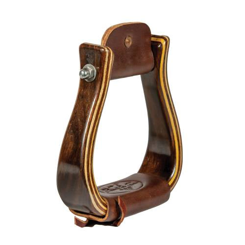 Professionals Choice 2” dark wood stirrups