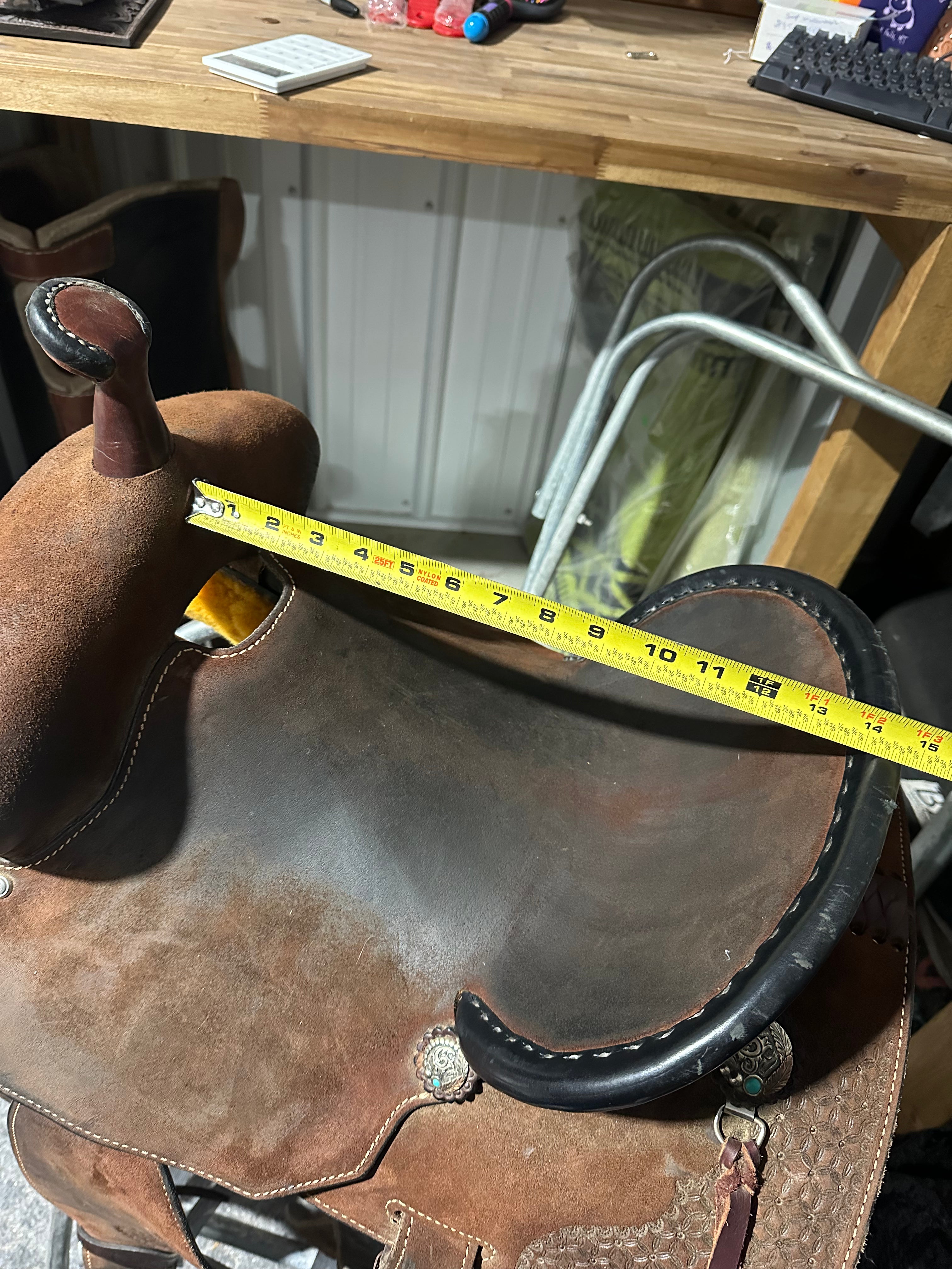 14” Usher brand barrel saddle