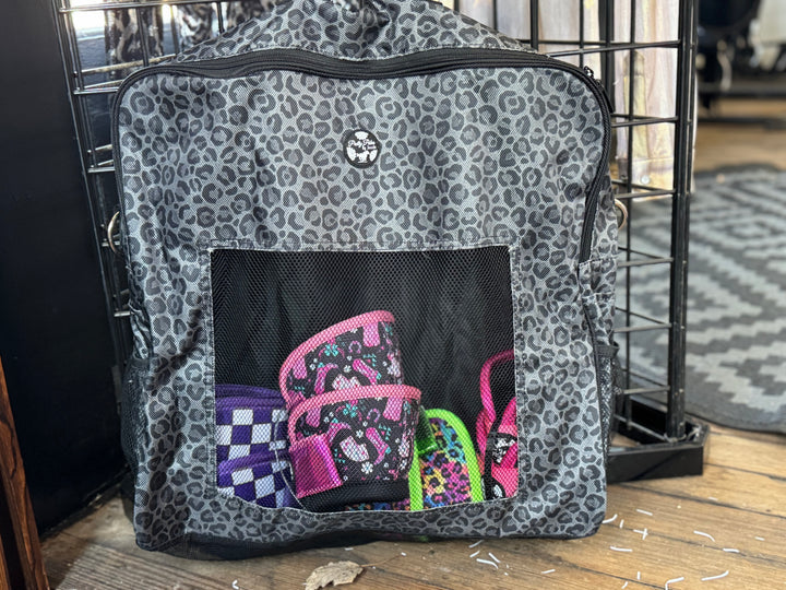 Pretty polos by Jessie black cheetah boot bag