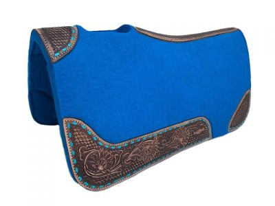 Klassy Cowgirl 28”x30”x1” blue felt saddle pad