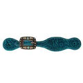 Professionals choice aqua spur strap aqua floral women’s pair