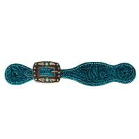 Professionals choice aqua spur strap aqua floral women’s pair