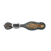Professionals choice turquoise feather spur strap women’s pair