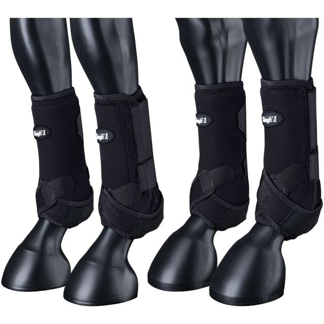 TOUGH1 BLACK MEDIUM MAX SPORT BOOTS WITH COOLTEX LINING - 4 PACK