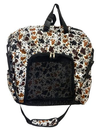 Cow print carry all bag