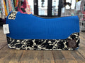 Royal Blue on cowhide saddle pad by Pretty Polos by Jessie