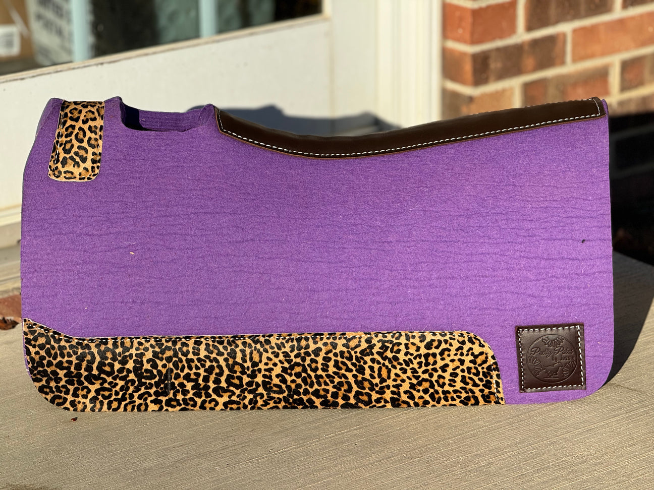 Purple Cheetah Saddle Pad by Pretty Polos by Jessie