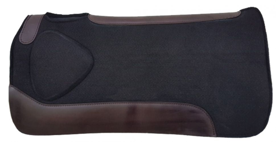 Shoulder build up black felt saddle pad