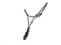 Horse size brown cowboy knot halter with matching lead rope