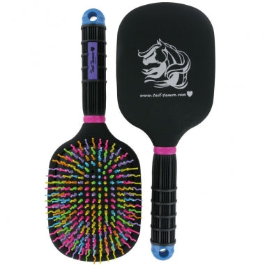 Professionals Choice Tail Tamer Rainbow Bristle Mane & Tail Paddle Brush
