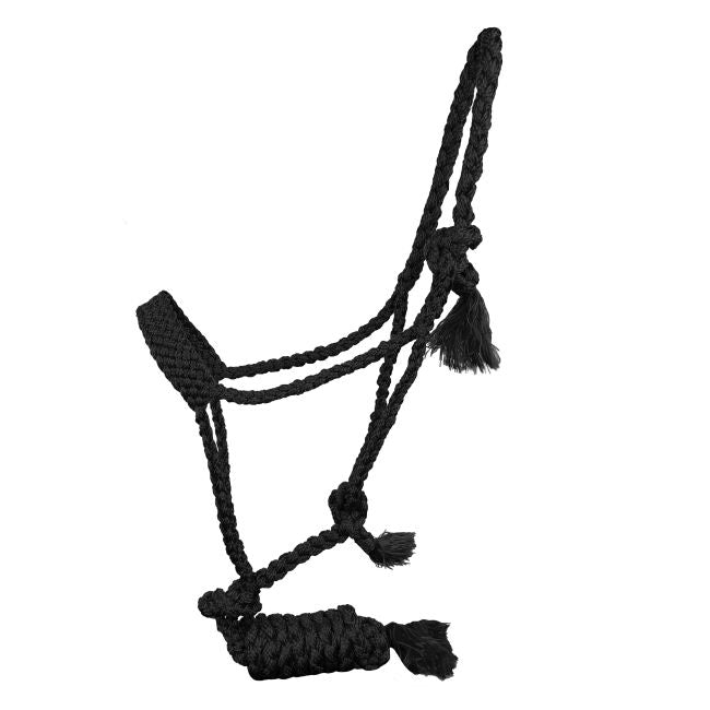 Mule tape halter with lead rope