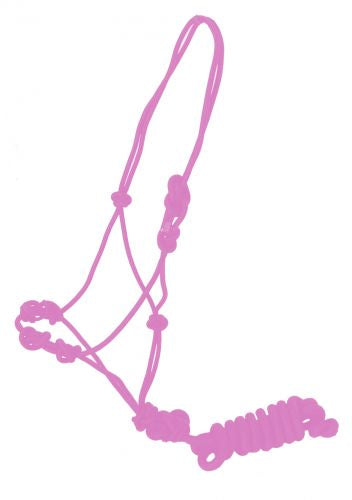 Training cowboy knot halter with four knot pressure points with removeable lead