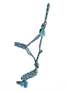 Mule tape halter with lead