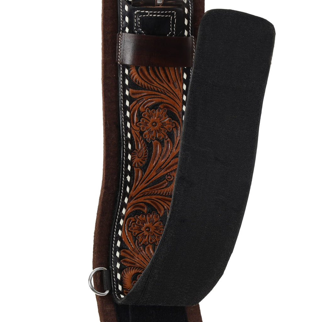 Contoured felt bottom girth with Velcro stick & peel