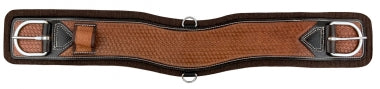 Basketweave tooled felt bottom cinch with stick & peel
