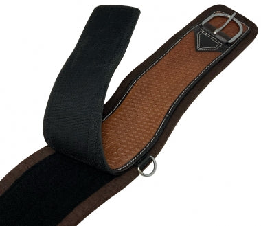 Basketweave tooled felt bottom cinch with stick & peel
