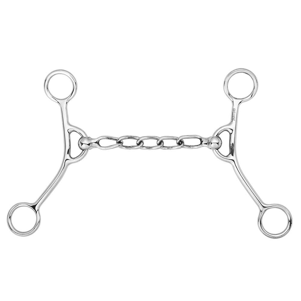 Reverse Gag Bit with Chain Mouthpiece